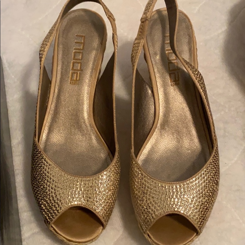 Moda gold sequin wedge - Picture 4 of 4